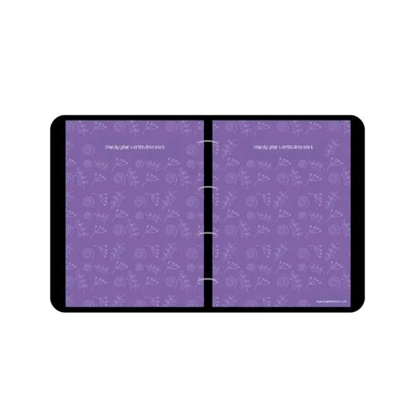 Purple lavender binder for proud moments medal case with padded carry handle