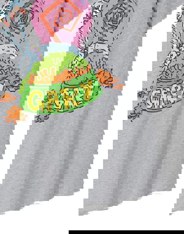 SpongeBob SquarePants Mens Grey Meow Gary Short Sleeved T-Shirt