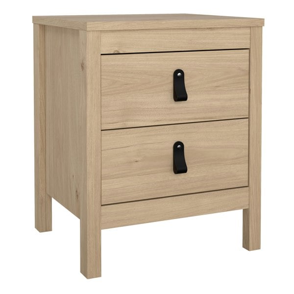 Furniture To Go Barcelona Bedside Table 2 Drawers in Jackson Hickory Oak