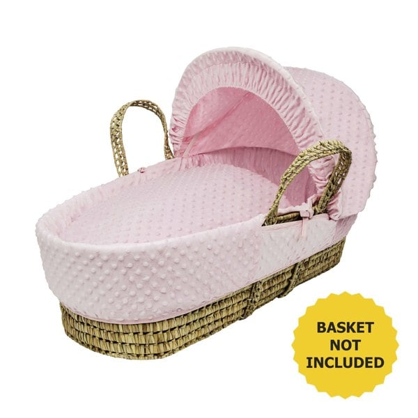 Kinder Valley Pink Dimple Moses Basket Bedding Set