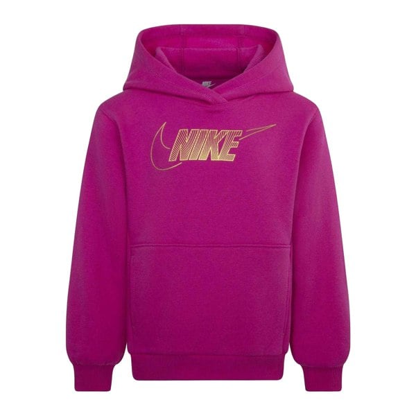 Nike Childrens/Kids Club Fleece Hoodie - Pink