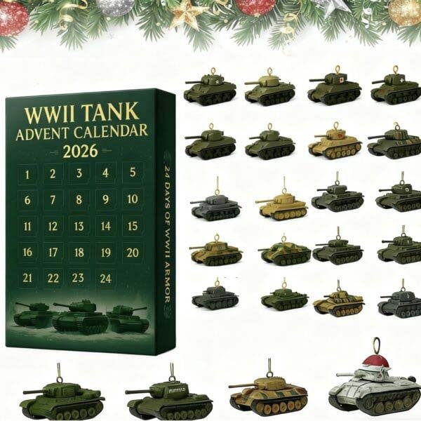 Leaper WWII Tank Acrylic Pendant Advent Calendar