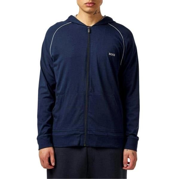 Boss Mens Mix&Match Full Zip Hoodie - Dark Blue - 