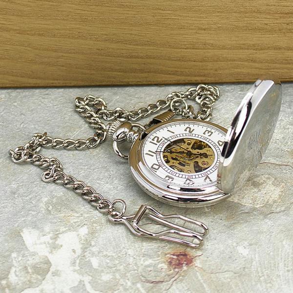 Personalised Silver Classic Pocket Watch
