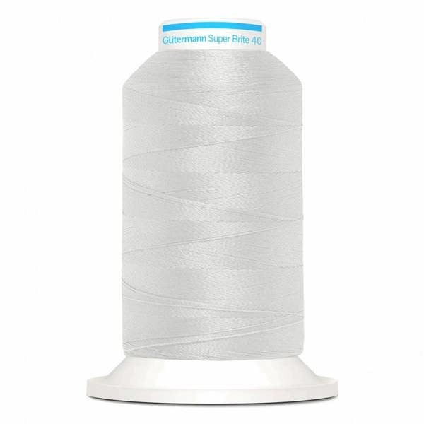 Gutermann Super Brite Polyester 40 Embroidery Thread 1000m Polyester Thread Suitable For Embroidery