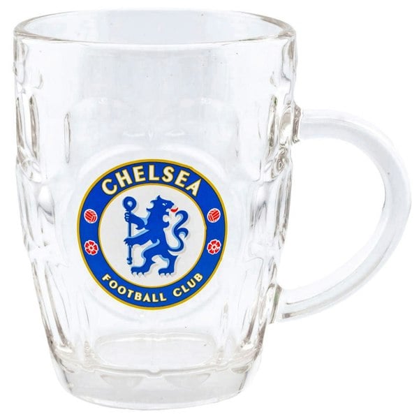 Chelsea FC Dimple Glass Tankard - Clear