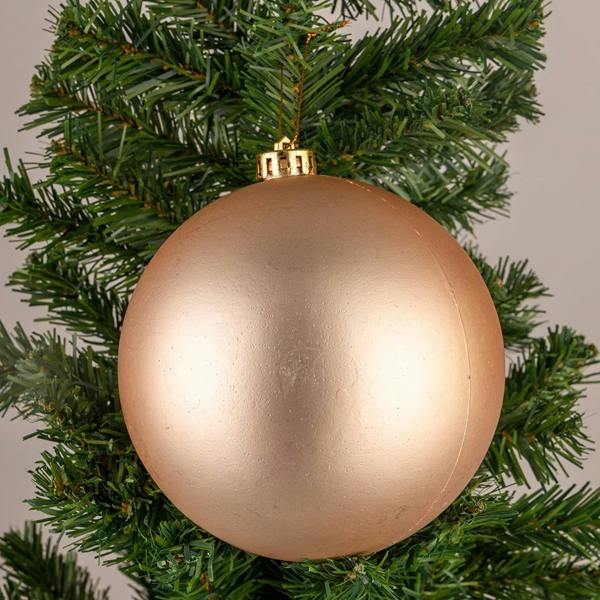 Shatchi 15cm Christmas Baubles Shatterproof Champagne Gold Set of 3 Hanging Tree Decorations