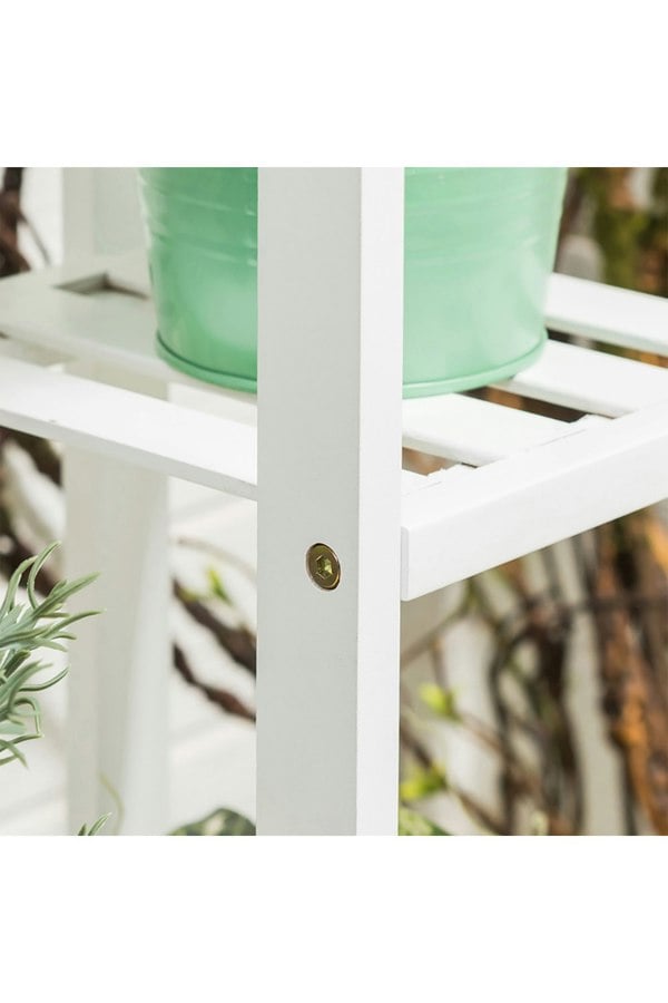 Living and Home Rustic Wooden 6-Tier Potted Plant Stand