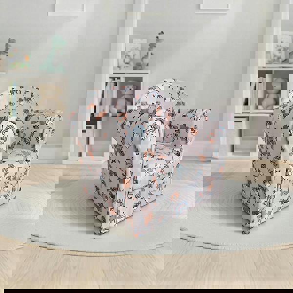 Kudlhome The Gruffalo, Peppa Pig, Dinosaur, White Themed Mini Armchairs