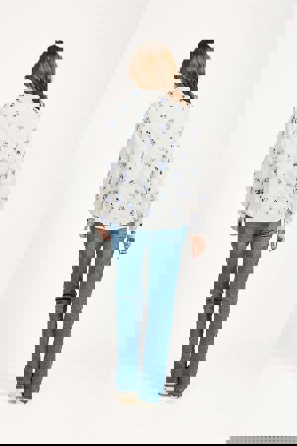 Embroidered Floral Cotton Shirt