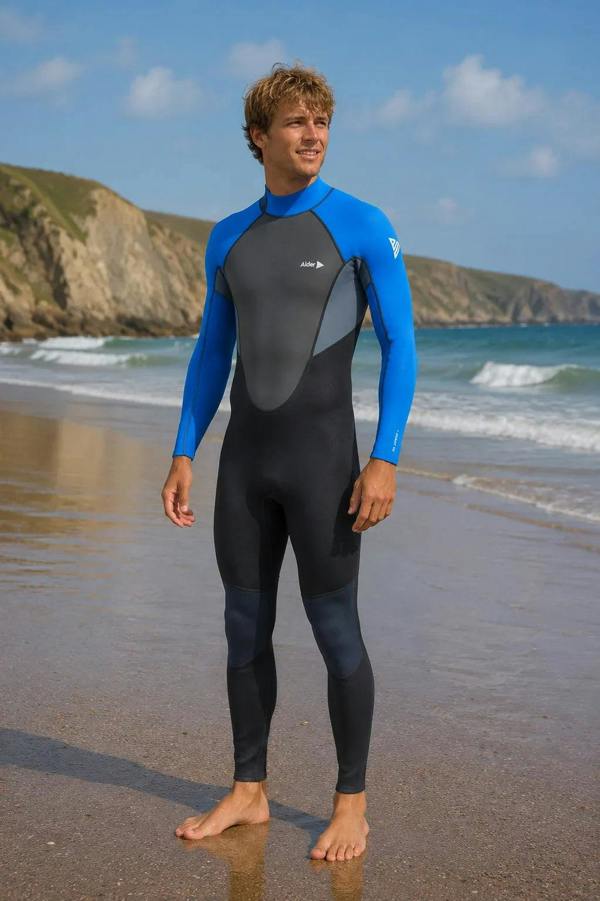 Alder Impact Men's 3/2mm Back Zip Full Length Wetsuit - Royal Navy