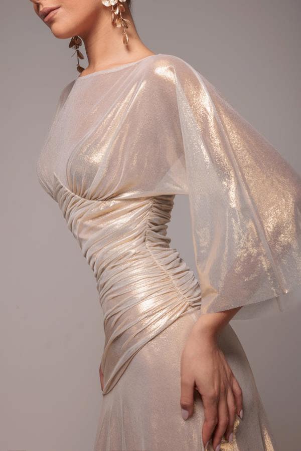 Gravity Defying Naked Maxi Dress - Gold DR5051