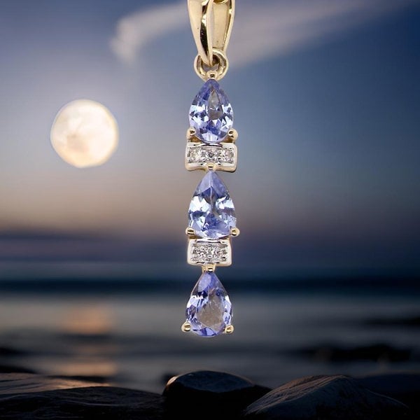 Vintage Tom A Tanzanite and Diamond pendant