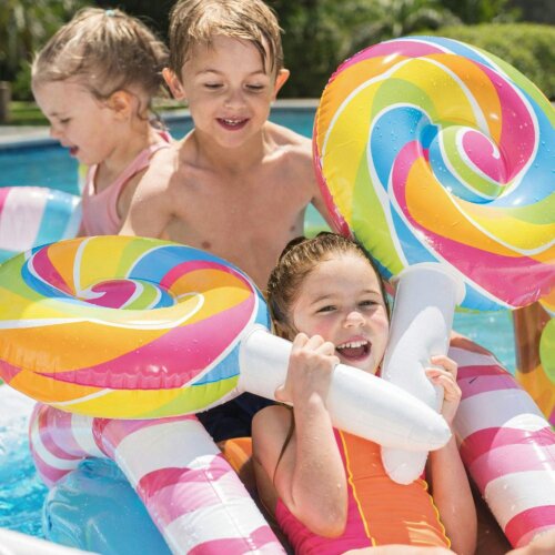 Intex Candy Zone Kids Inflatable Water Play Centre with Slide & Sprinkler