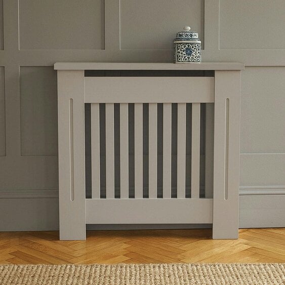 Neo Grey Decorative Wooden Radiator Cover Small