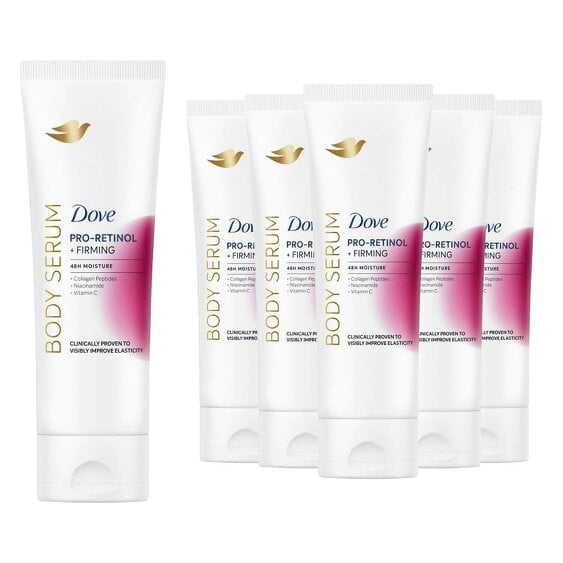 Dove Pro Retinol Firming Body Serum 6 Pack, Collagen Peptides & Vitamin, 6x200ml