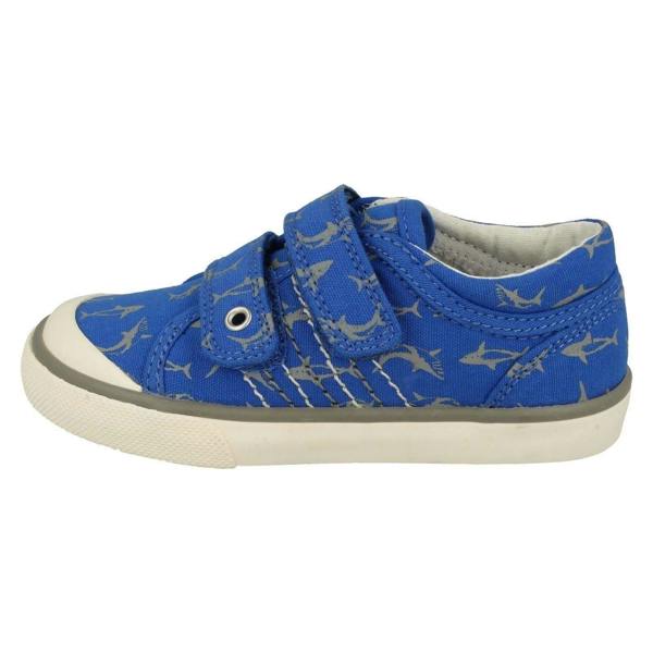 Start-rite Boys Startrite Shark Detailed Canvas Shoes Wave