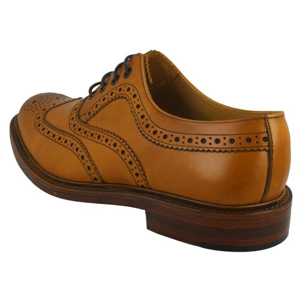 Loake Mens Loake Burnished Leather Brogues Ashby
