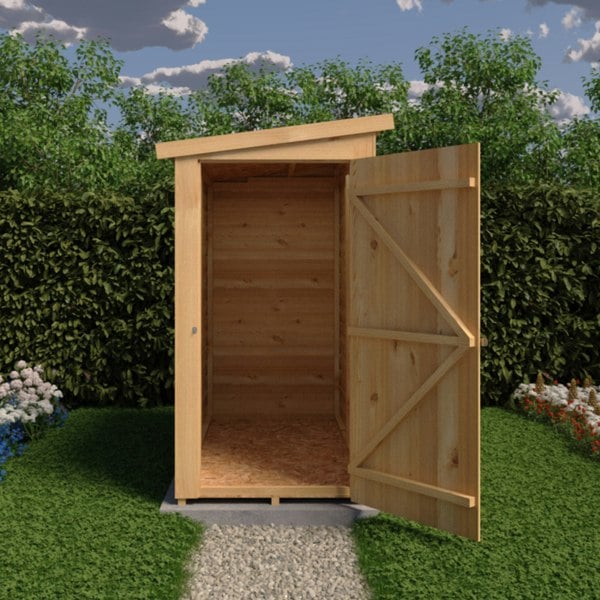 Shire Overlap 6x3 single door pent shed