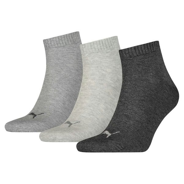 Puma Unisex Adult Quarter Training Ankle Socks (Pack of 3) - Grey