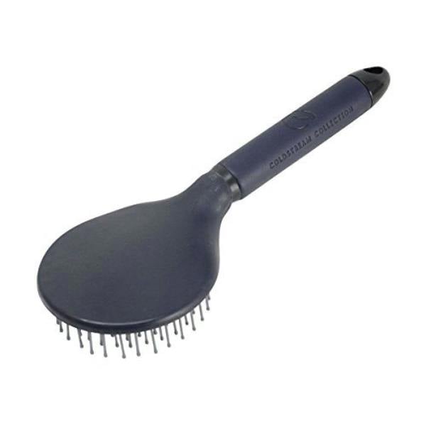 Coldstream Faux Leather Mane And Tail Brush - Navy/Black - 