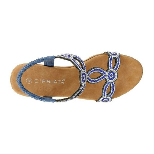 Cipriata Womens/Ladies Ora Jewelled Sandals - Blue