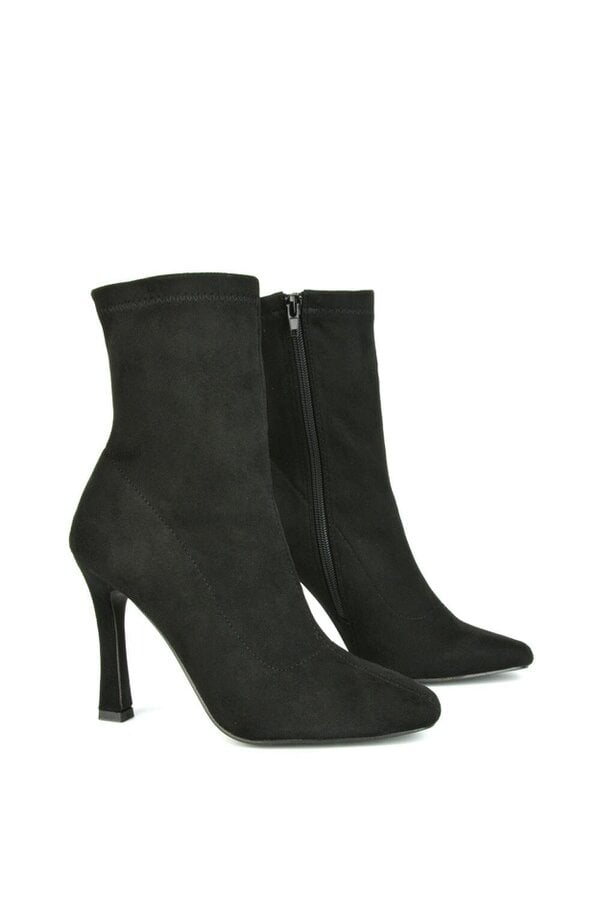 XY LONDON Ankle Boots Stretch Sock Zip Stiletto Heels