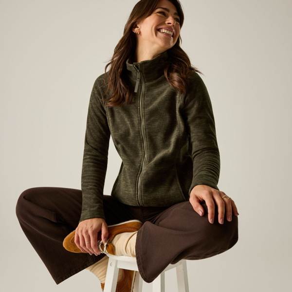 Regatta Womens Mayse Full Zip Fleece Jacket - Bark Green