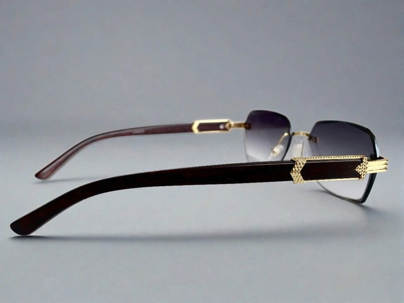 Berlin - Gold and Grey Rimless Sunglasses