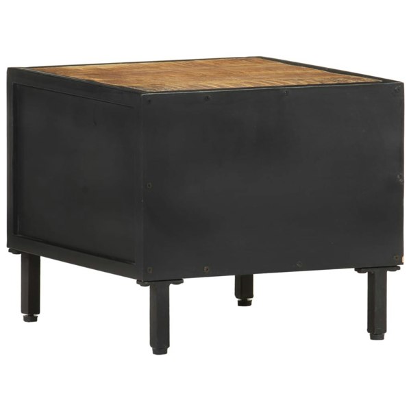 Berkfield Bedside Cabinet 40x40x35 cm Rough Mango Wood