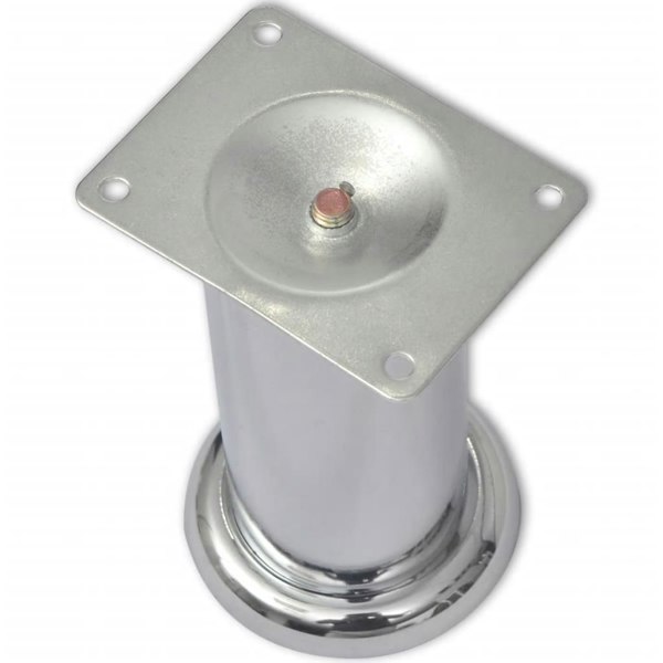 Berkfield Sofa Legs 8 pcs Round Chrome 120 mm