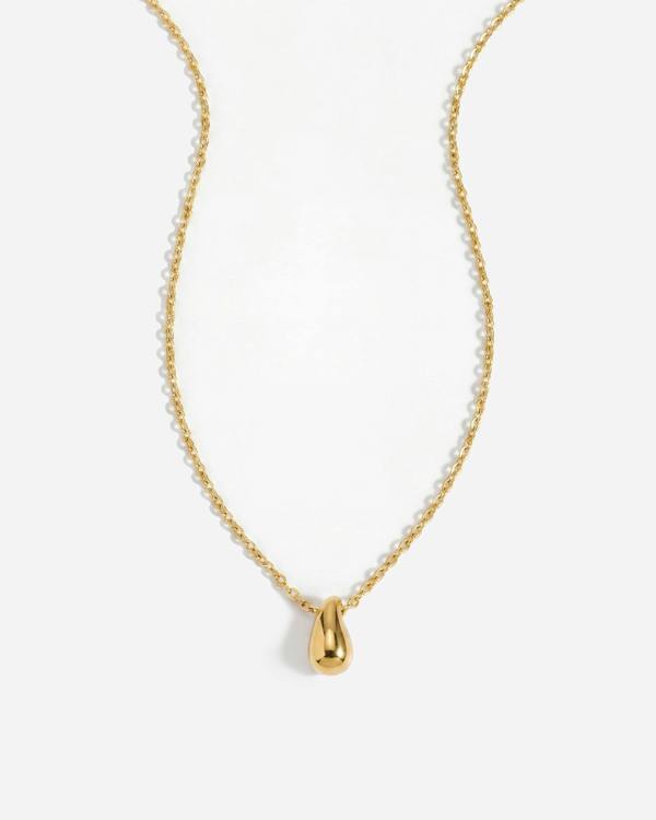 Elk & Bloom 14K Gold Dainty Teardrop Pendant Necklace