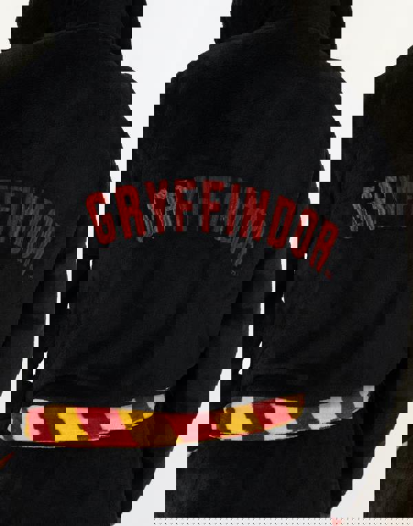 Harry Potter Unisex Black Gryffindor Hooded Bathrobe