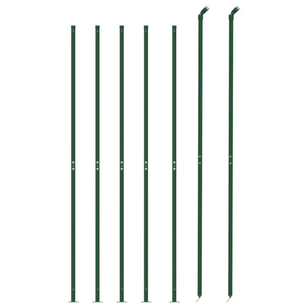 Berkfield Wire Mesh Fence with Flange Green 1.4x10 m