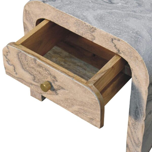 Wyld Haus Eguisheim Marble Effect Bedside Tables
