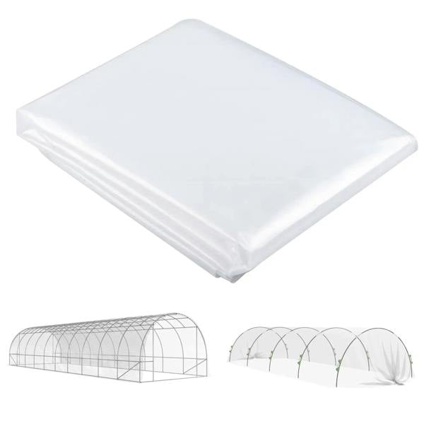 Clear UV-resistant polypropylene greenhouse cover sheet, folded, waterproof plastic