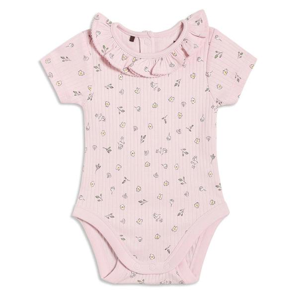 Mini Cuddles Baby Girls 3pk Floral Printed Bodysuits, Multicolour