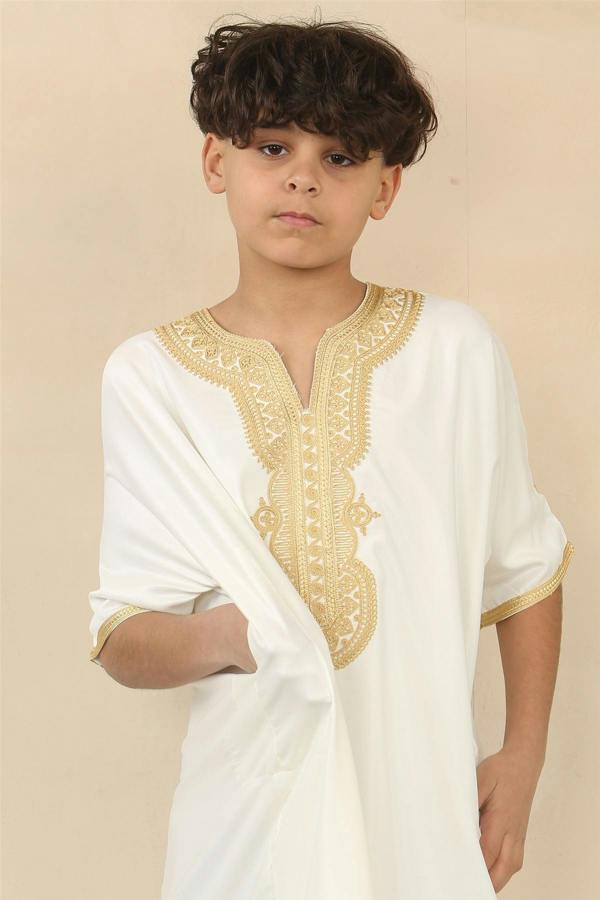 Infinity Leather Kid's Boys Moroccan Thobe Djellaba Jubba Robe Eid
