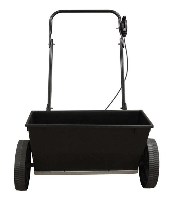 Bristol Tool Company 1894 Black Salt/Seed/Fertiliser Drop Spreader With 30kg Capacity, Rock Salt Spreader - Cable Controlled Flow, No Motors/Batteries