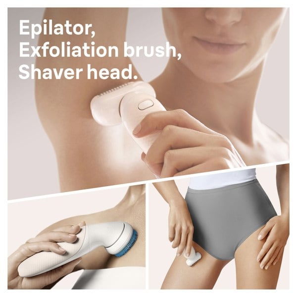 Braun Silk-epil 9 Flex 9-010 - Epilator with Flexible Head for Easier Hair Removal - White/Gold