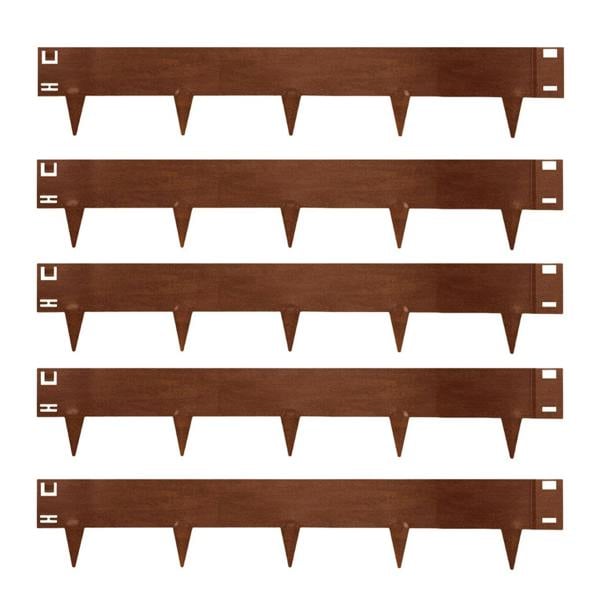 Nicoman Metal Lawn Edging Garden Border - 5 Pieces