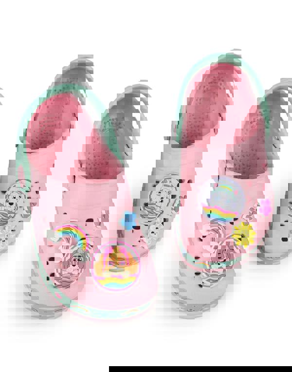 Paw Patrol Girls Pink Multi Badge Clogs