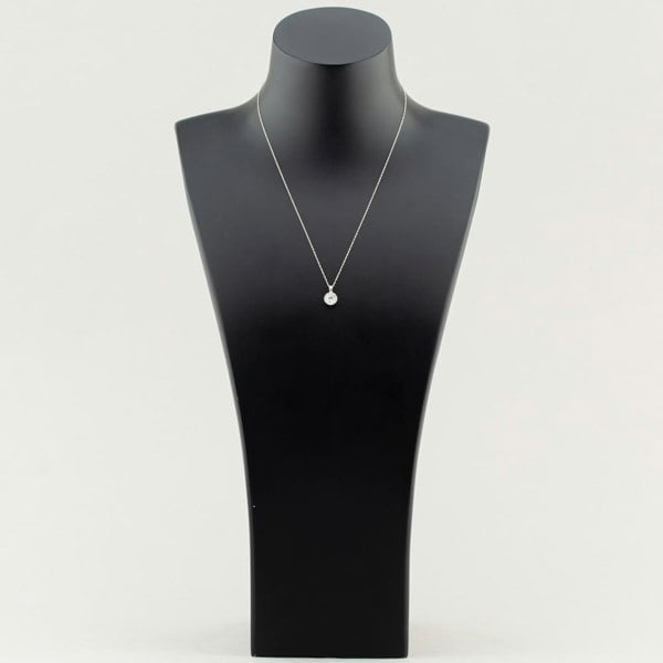 T. H. Baker 9ct White Gold Certified Lab Grown 0.60ct Brilliant Cut Diamond Halo Pendant Necklace LGP3125-60 (WG)