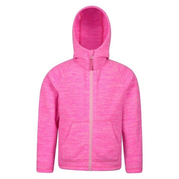 Mountain Warehouse Kids Snowdonia Microfleece Full Zip Hoodie - Bright Pink
