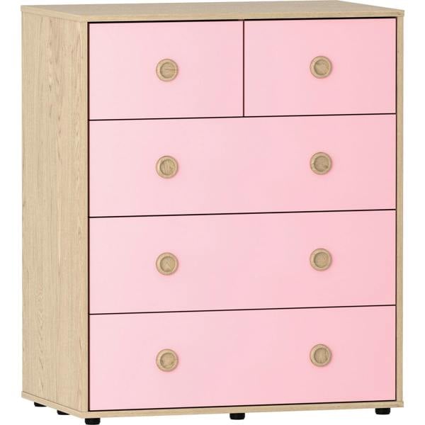 Junior Vida Neptune 5 Drawer Chest, Blue & Oak