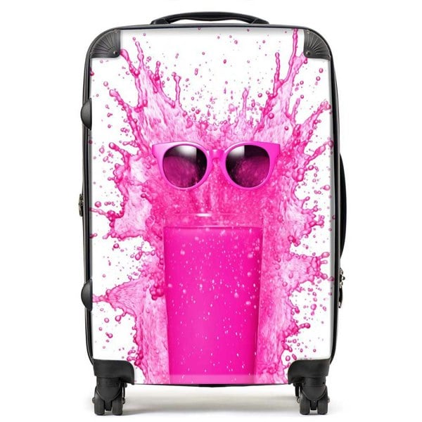 Warren Reed Pink Splashart Glass Suitcase