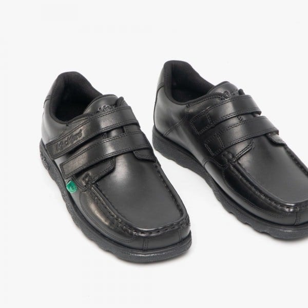 Kickers 114244 FRAGMA STRAP Boys School Shoes Black