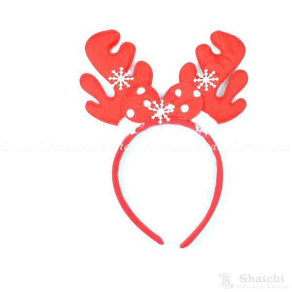 4 Pack Christmas Reindeer Antler Headbands for Adults and Kids Festive Fancy Dress Accessory image 4