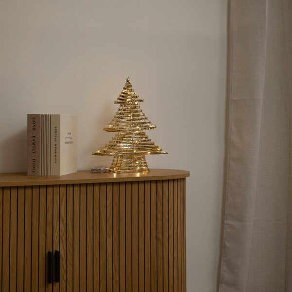 Samuel Alexander 39cm Gold Light Up Christmas Tree with 30 Warm White LEDs
