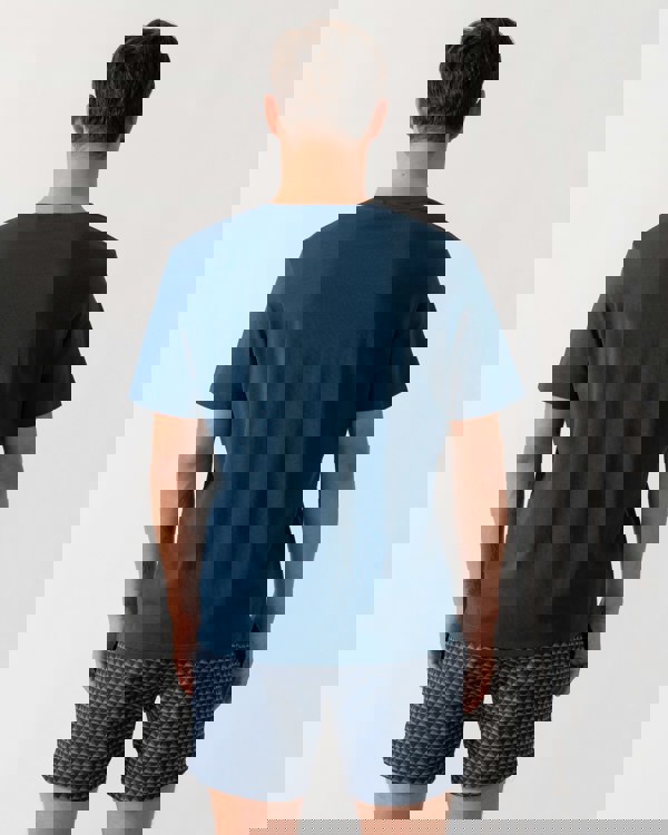 BOSS Orange Mix&Match Mens Stretch-Cotton Loungewear T-Shirt with Embroidered Logo - Open Blue 480